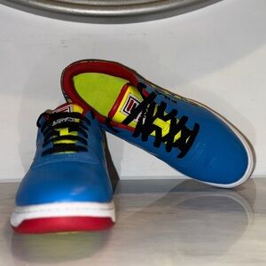 Fila Men’s Sneakers Size 12 Retro Colorblock Low Top Shoes Blue Red Yellow Black